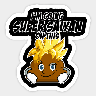 Poop Emoji - Super Saiyan @#@# Sticker